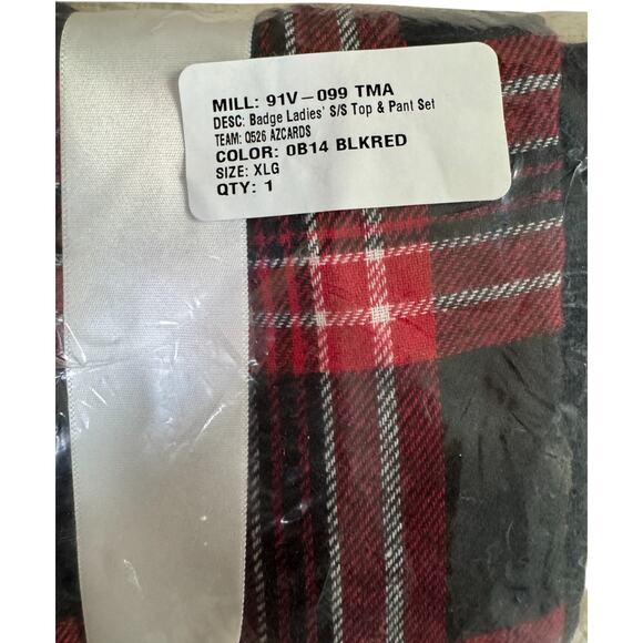 Arizona Cardinals Womens Flannel Pajama Set NFL Team Apparel Size XL Red Black - Picture 9 of 13